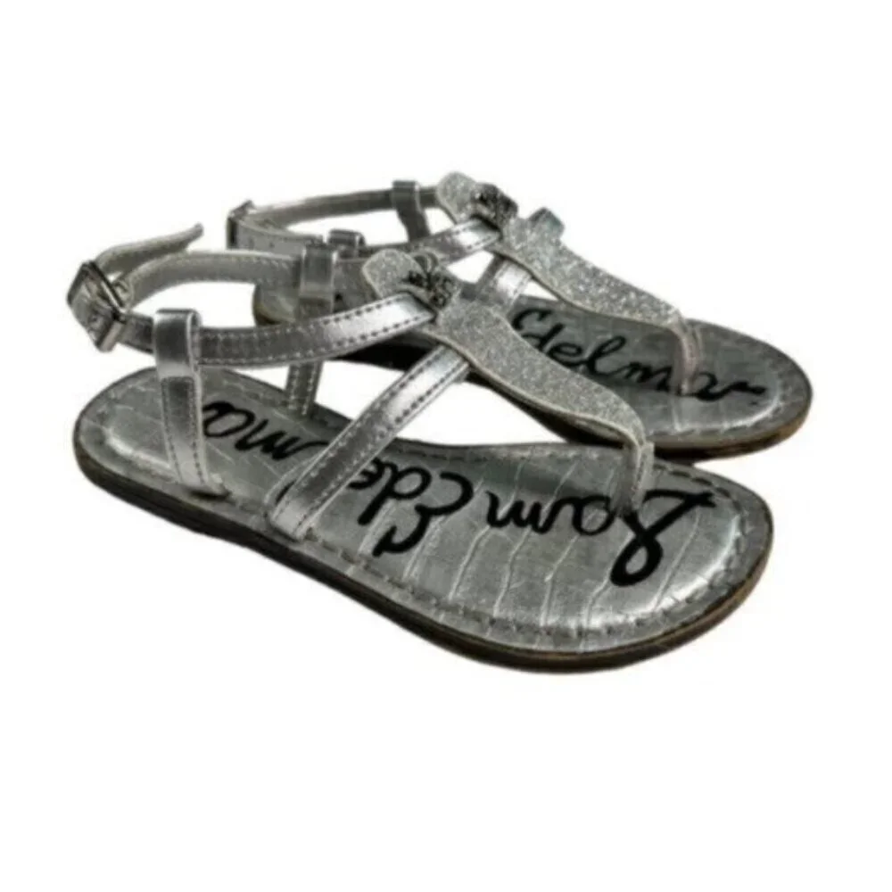 Sam Edelman | Silver & Gray Toddler Buckled Sandals Size 11